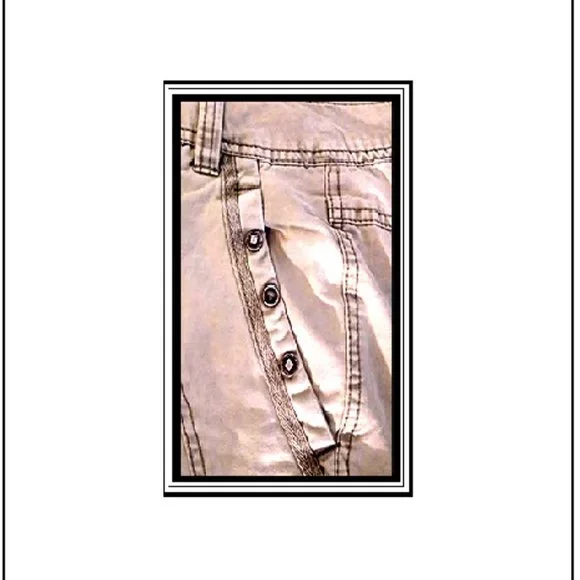 Rare & Unique Very Fashionable Safari Cargo Expedition 100% Cotton Khaki Pants